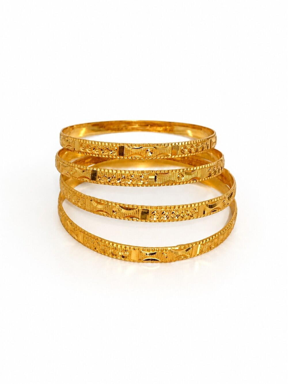 Gold Plated Bangle Set - Picture 2 of 2